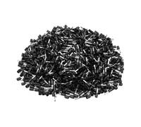 Terminali elettrici, 100 pezzi E4009 Terminali con ghiere isolate 12 AWG 4 mm² Connettori for cavi multicolore(Black)