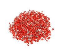 Terminali elettrici, 100 pezzi E4009 Terminali con ghiere isolate 12 AWG 4 mm² Connettori for cavi multicolore(Red)