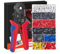 Terminali elettrici a crimpare, 0,25-10 mm² pinza a crimpare, cricchetto autoadiuvabile pinza a crimpare capocorda elettrica, pinza crimpare capicorda set con 1800 coosse, per elettricisti, riparatori