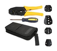 Terminali elettrici isolati NUZAMAS Terminali Crimpatura cavo crimpatura Kit attrezzi Terminale Pinza a filo Cacciavite con borsa per il trasporto Set 5 Punte intercambiabili Stampi da 0,5 mm a 35 mm²