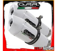 Gpr Exhaust Systems Albus Ceramic Dual Yzf 1000 R1 09-14 Homologated Slip On Muffler Bianco Homologated