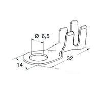 Terminali occhiello 6,5 mm - 100 PZ Osculati - 14.393.01 - 1439301