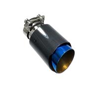 Terminali Per Auto Universali Silenziatore Scarico Singolo Blu Lucido In Fibra Carbonio Per E71 E46 E60 E90 KISSGPIPOL(ID 76mm-OD 114mm)