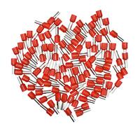 Terminali per cavi 10 mm², colore rosso, isolati, 100 pezzi