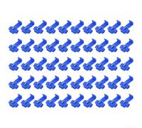 Terminali per connettori rapidi per fili e cavi, 50 morsetti per rami in rame in plastica per fili da 0,5-6 mm², design isolante senza striscia per ristrutturazione domestica e cablaggio di