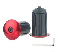 Terminali per manubrio leggeri in lega di alluminio compatibili con manubri da 18 23 mm per manubri di diametro interno per mountain bike e bici da strada con serraggio a vite (rosso)
