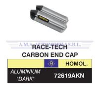 Terminali Race-Tech all. Dark (Dx+Sx) fond.carby coll.or. KTM 690 SM 2011 2012