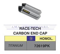 Terminali Race-Tech Titanio (Dx+Sx) fond.carb coll.or. KTM 690 SM 2006 2007 2008