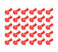 Terminali rossi a connessione rapida, confezione da 30/50 pezzi per connettori per cavi, terminale in ottone stagnato con alloggiamento in plastica PP, non richiede spelafili, compatti 32 x 20 x 22 mm