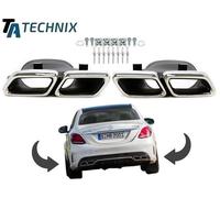 Terminali Scarichi Finalini Mercedes Classe C W205 GLC X253 C253 Design Cromato