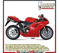 Terminali Scarichi MIVV Suono Acciaio inox Sotto sella Ducati 1198 2007 > 2013