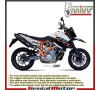 Terminali Scarichi MIVV Suono Nero Accia inox KTM 990 Supermoto R 2005 > 2006