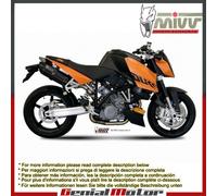 Terminali Scarichi MIVV Suono Nero Acciaio inox per KTM 990 Superduke 2005 2011