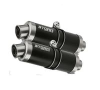 Terminali Scarichi Storm by Mivv Gp Nero acciaio Aprilia Rsv 1000 2004 > 2008