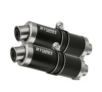 Scarichi Storm by Mivv nero Gp acciaio inox per Ducati Monster 620 2002 > 2006