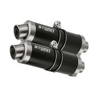 Terminali Scarichi Storm by Mivv nero Gp acciaio Ducati Monster 620 2002 > 2006