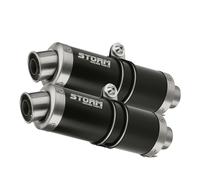 Terminali Scarichi Storm by Mivv nero Gp acciaio Ducati Monster 900 1999 > 2002