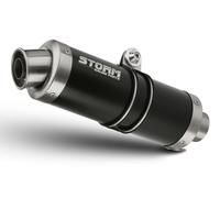 Terminali Scarichi Storm by Mivv nero Oval Suzuki Dl V-strom 1000 2002 > 2013