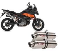 Terminali Scarichi Storm by Mivv Oval acciaio Ktm 990 Supermoto Smt 2009 > 2013