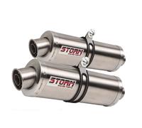 Terminali Scarichi Storm by Mivv Oval acciaio per Yamaha Tdm 900 2002 > 2014