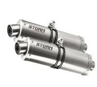 Terminali Scarichi Storm by Mivv Oval acciaio per Yamaha Xt 660 X/r 2004 > 2016