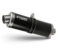 Terminali Scarichi Storm by Mivv Oval Nero acciaio Honda Cbr 1100 Xx 1997 > 2006