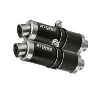 Terminali Scarichi Storm by Mivv Oval Nero acciaio Kawasaki Zzr 1400 2006 > 2007