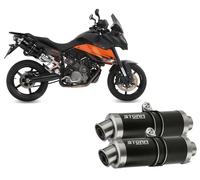 Scarichi Storm by Mivv Oval Nero inox per Ktm 990 Supermoto Smt 2009 > 2013