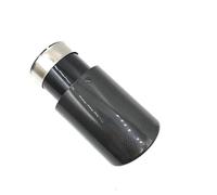 Terminali Scarico 1 Pezzo Carbonio Lucido + Terminale Scarico Per Auto In Acciaio Inossidabile Nero Modifica Dello Stile Dell'auto Tubo Silenziatore Punta di Scarico Coda