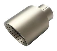 Terminali scarico 1 Pz. Punta Scarico Per Ingresso 63 Mm Argento Opaco Ugello Marmitta In Acciaio Inossidabile Sistema Rifinitura Automatica Universale
