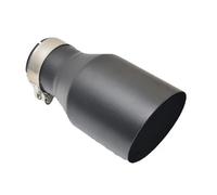 Terminali scarico auto Accessori Per Auto In Acciaio Inossidabile Nero Opaco Punta Del Silenziatore Tubo Di Scarico Ugello Universale Per Golf(IN63-OUT115MM)