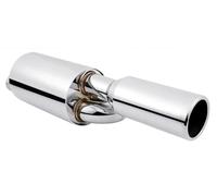 Terminali Scarico Auto Silenziatore Universale Twin Loop 2.5 Ingresso 4.0 Punta Cromata Lucida Per A3 Per A4 Per A5 Per A6 Per Mustang 1964-UP Ricambio