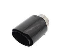 Terminali Scarico Auto Terminale Scarico Fibra Carbonio Lucida Per Auto Silenziatori Ugello Universale Dritto In Acciaio Inox Nero(63mm-101mm)