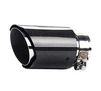 Terminali Scarico Auto Universale Universal Glossy 3K Fibra Carbonio Tubo Posteriore Scarico Auto Styling Modifica Silenziatore Straight Edge Suggerimenti Terminali(Inlet 63mm Out 89mm)
