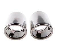 Terminali Scarico Per A4 A4L Per Q5 Car End Pipes | Per Q3 Per A3 A1 Per A5 2009-2016 Terminali Scarico Slip On In Acciaio Inossidabile Argento 2 Pezzi