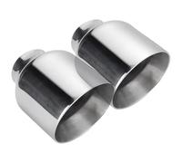 Terminali scarico Per VW 1/2 Pezzi 63 Mm-101 Mm Universale Tubo Scarico Per Auto Punte A Doppia Parete Acciaio Inossidabile(2pcs)