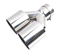 Terminali Scarico Terminale Auto Doppio Silenziatore Universale Lato Sinistro O Destro Terminale Scarico Angolato In Acciaio Inossidabile Lucido 1 Pezzo(IN 57MM OUT 101MM)