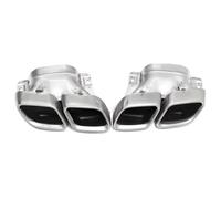 Terminali Scarico Terminale Auto Per Benz W213 Facelift AMG Linea 2021-2023 For E300/350/450/63 Stile Quad Quadrato Punte Scarico Tubo Scappamento(Matte)