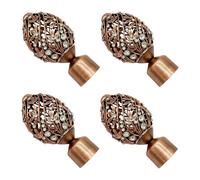 Terminali Tenda Pole Ends Finials per Bastone 4 pezzi 19/25/28 mm in lega di zinco con punta decorativa a forma di diamante cavo testa decorativa in bronzo 28 mm