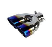 Terminali Terminale Di Scarico Posteriore Universale Per Auto Diametro Di Ingresso 63 Mm Uscita 76 Mm Marmitta In Acciaio Inossidabile A Doppia Canna. Terminale Di Scarico(BL straight)