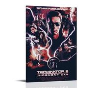 Terminator 2 - Poster con scritta "Judgment Day", decorazione artistica da parete per camera da letto, soggiorno, camera da letto, decorazione artistica da parete, stile cornice, 50 x 75 cm