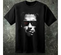 Terminator Arnold Schwarzenegger Viso Poster T Shirt Skynet Cyberdyne Film Uomo