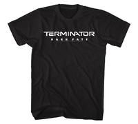 Terminator Dark Fate Logo T-Shirt Manica Corta Uomo Collo America Cotone Nera