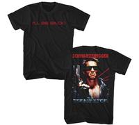 Terminator I'Ll Be Schiena Fronte Retro Nero Solido Adulto T-Shirt