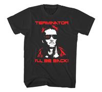 Terminator Schwarzenegger I'll Be Back Men's T-Shirt Official Movie Merch BlackX-LargeBlackXL