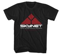 Terminator - Skynet Logo - American Classici - Solido Nero Adulto Manica Corta T