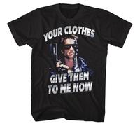 Terminator T-Shirt Manica Corta Uomo Cotone Nero Girocollo Regular Graphic Movie