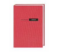 Heye Verlag Agenda Terminer A5 2027 – settimanale, copertina strutturata rossa, con segnalibro