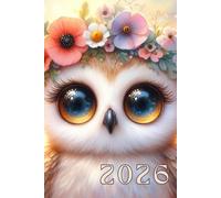 Terminplaner 2026 Eulen: Kalender 2026 Eulen: Buchkalender 2026 im A5 Format, Wochenplaner, Motivations-Terminkalender, 53 undatierte Wochen, Reflexionen für ein erfülltes Leben