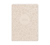 Terminplaner Lederlook 2026 Beige: Terminplaner Lederlook A6